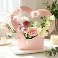 thumbnail image 6 of 1 Pcs Heart Shaped Flower Box, Best Friend Flower Gift Bag With Handle, Empty Bouquet Bags For Wedding, Bridal, Engagement Party,Mother'S Day,Valentine'S Day, Birthday Parties, Home Decoration, 6 of 10