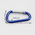 thumbnail image 3 of Bangcool 20PCS Climbing Carabiner Practical Aluminum Heavy Duty Carabiner D-ring Clip, 3 of 6
