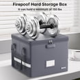 thumbnail image 6 of 5200 ° F Fireproof Document Box with Lock, Heat Insulated Collapsible File Storage Organizer with Handle, Portable Home Office File Cabinet for Hanging Letter/Legal Size Folder, Black, 6 of 10