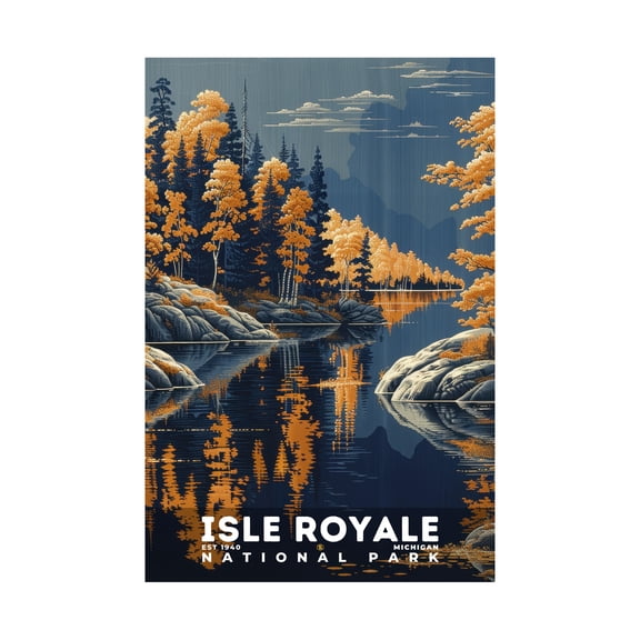 ELNEIT - Isle Royale National Park Poster, Unframed Matte Paper, S19