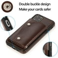 thumbnail image 4 of for iPhone 11 Pro Max Card Holder Case with Neck Strap Crossbody Chain Handbag Wrist Strap Protective Cover with Credit Card Holder Slot PU Leather Wallet Case for iPhone 11 Pro Max Brown, 4 of 15