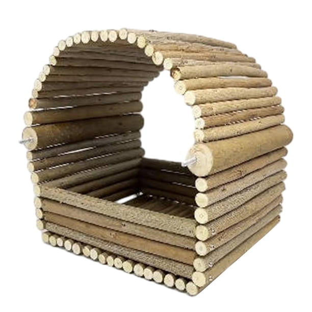 Casa de madera para hámster, nido para animales pequeños, casa para conejos 23cmx20cmx24cm