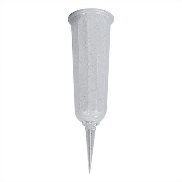 Careslong Grave Flower Holders, Plastic Grave Cone Vases with Ground