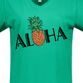 thumbnail image 4 of Inktastic Aloha- with Pineapple Women's V-Neck T-Shirt, 4 of 5