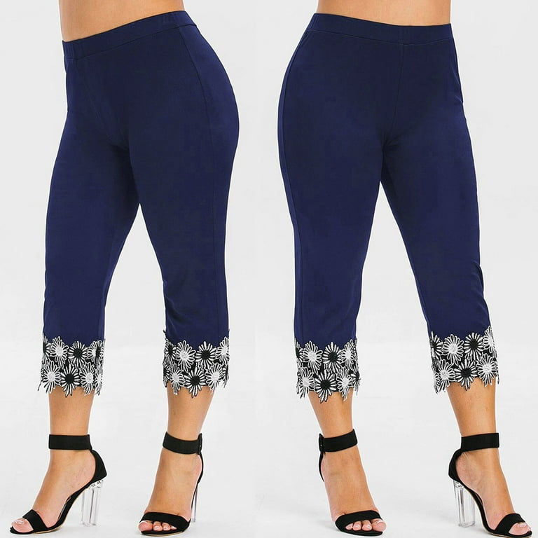 Baocc Yoga Pants Women, Women'S 28 High Waist Ankle Leggings with Side  Pockets Leggings for Women Blue S 