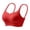 Red, variant on Womens Seamless Soft Support Fixed Padding Jelly Lifting Side Support Sports Bra