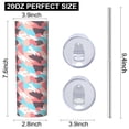 thumbnail image 3 of Camouflage 20 Oz Stainless Steel Skinny Tumbler – Vacuum Insulated Slim Travel Cup with Lid & Stainless Steel Straw, 360° Full Wrap Printed Tumbler for Home, Office & Outdoor Use, 3 of 6