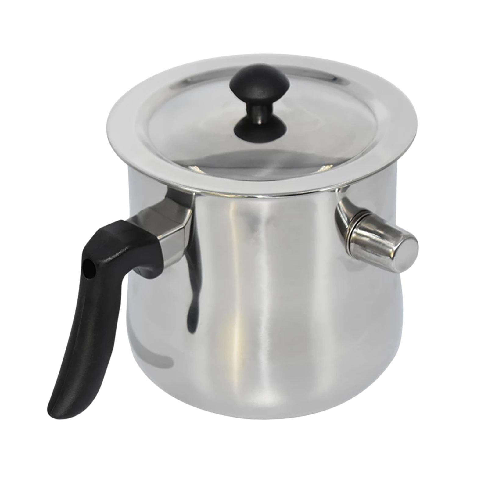 Candle Making Pouring Pot Stainless Steel Double Boilers Dripless Pouring Heat-Resistant Handle Melter Pot,Candle Making Supplies 17.5x15CM 1.5L
