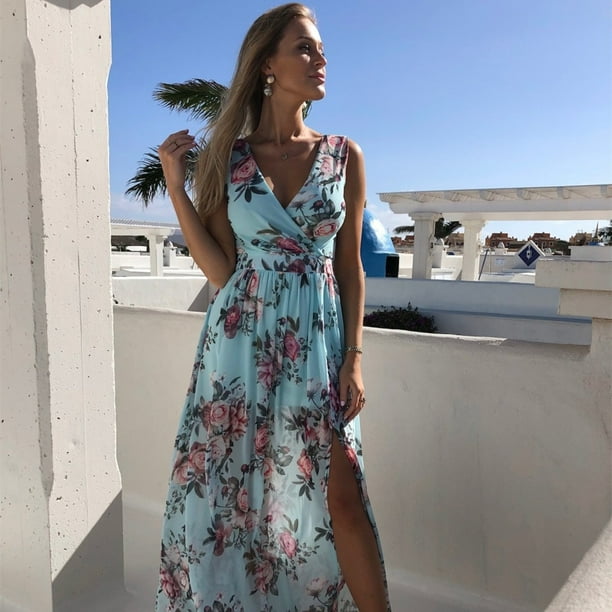 Floral beach hotsell maxi dress