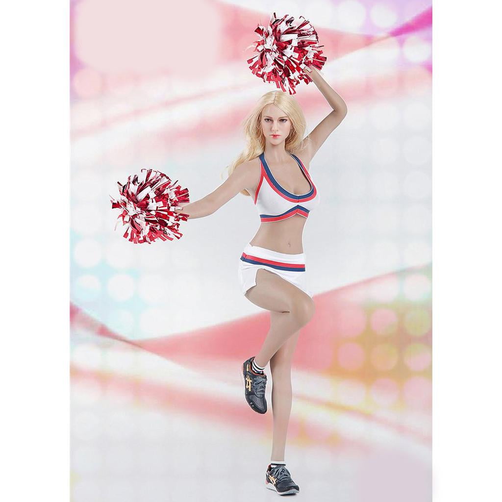 1/6 Scale Rosy Cheerleading Tops Skirt Outfit Shoes for 12" Phicen Figure 