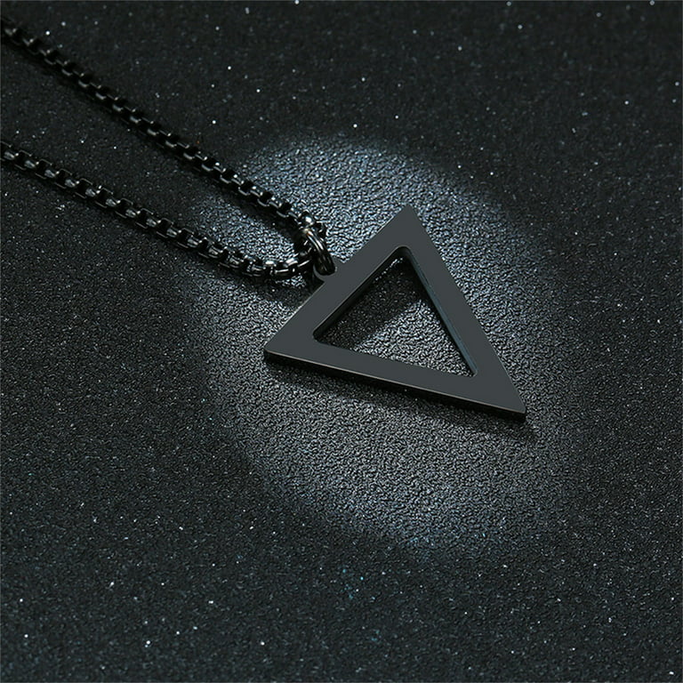 Upside Down Triangle Necklace Pendant Chain Geometric 