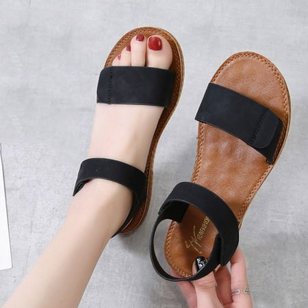 

CHGBMOK Summer Womens Sandals Ladies Shoes Casual Sandals Roman Beach Sandals Slippers