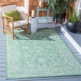 thumbnail image 2 of SAFAVIEH Courtyard Darin Botanical Indoor/Outdoor Area Rug, Green/Ivory, 5'3" x 5'3" Square, 2 of 15