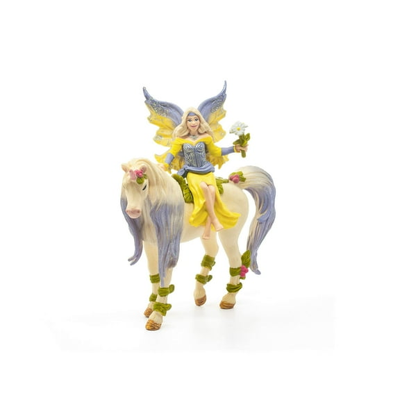 Schleich Cayala - Fairy Sera with Blossom Unicorn Playset - Enchanting Fantasy Magical Mermaid Fairy and Unicorn Figurine Toys - Kids Age 5 