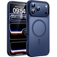 thumbnail image 1 of Funda para iPhone 17 Pro Max Azul, Compatible con MagSafe, Protección contra Caídas, Carcasa Magnética Translúcida Mate con Protección de Cámara 6.9", 1 of 6