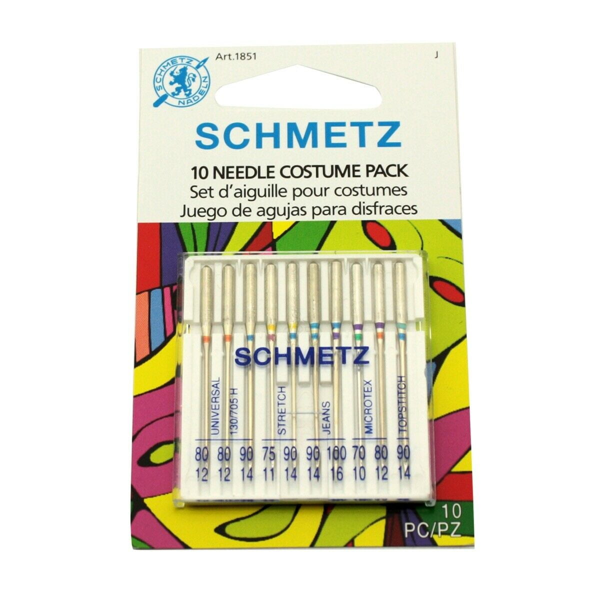 SCHMETZ Stretch and Jersey/Ball Point Sewing Machine Needle Combo Pack (10  Needles Total and 1 SCHMETZ ABC Pocket Guide)