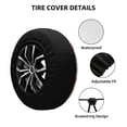 thumbnail image 2 of Sikiie Watermelon PVC Leather Spare Tire Wheel Cover Spare Tire Cover, for Car Truck SUV Camper Trailer Universal Fit(14-17in)-14 inch, 2 of 6