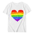 thumbnail image 1 of JIRNDf T-Shirt pour Femmes Hauts Tendance Été Imprimé Floral Col Rond Décontracté Manches Courtes Confortable Élégant Mignon T-Shirts Graphiques pour Femmes Chemises Blanc TTG, 1 of 4