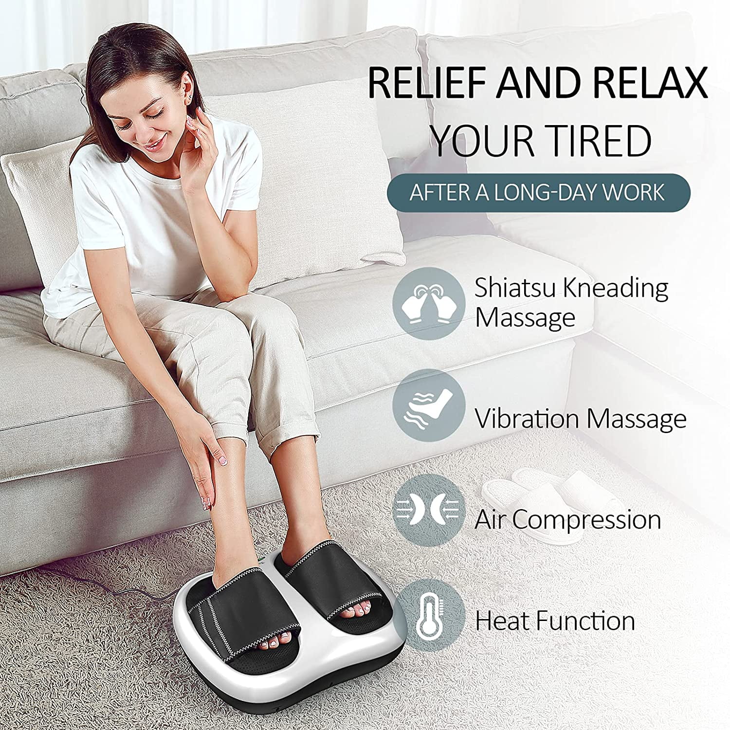 Wakeman Foot Massager - Vibrating Platform with Rotating Acupressure for  Feet and Legs with 20 Intensity Levels 80-5196 - The Home Depot