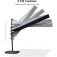 thumbnail image 5 of PURPLE LEAF 9' x 12' Rectangle Offset Cantilever Umbrella, Right-Left Tilt & 360° Swivel, Aluminum with Base for Outdoor Patio Garden Deck Pool, Grey, 5 of 13