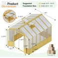 thumbnail image 3 of Jocisland 8x9.5 ft Wooden Greenhouse with Lockable Door, Walk-in Cedar Structure, Adjustable Roof Vents, Polycarbonate Panels for Outdoor, Garden, 3 of 9