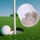 thumbnail image 4 of 4pcs Outdoor Golf Training Flagpole Hole Cup Golf Training Aids 3 Holes White Plastic Golf Hole Cup well, 4 of 5