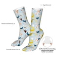 thumbnail image 4 of Xecao Japanese Carps Print Fashion No Heel Casual Crew Socks Cushioned Breathable for Men Women - Moisture wicking,Not easy to fade Suitable for daily, 4 of 7