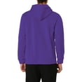thumbnail image 3 of Unique Bargains Men's Plush Lined Pullover Hoodie Sweatshirts with Pocket 2XL Purple, 3 of 6