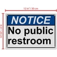 thumbnail image 2 of Weatherproof ANSI Restroom Public Private Sign (No public restroom) 8 in" x 12 in" UV Resistant Indoor Outdoor Workplace Insdustrial Caution Danger Warning Sign, 2 of 7
