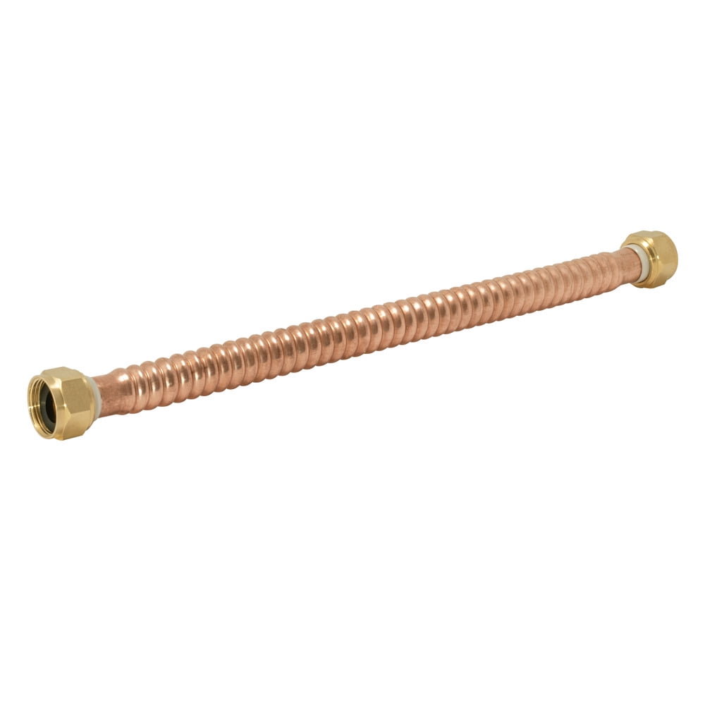 Eastman 0437724 Corrugated Copper Water Heater Connector, 3/4 inch FIP, 24 inch