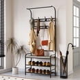 thumbnail image 1 of Ourlova Hall Tree Storage Bench for Entryway, Coat Rack Shoe Bench with Storage Drawer, 5-in-1 Coat Rack Storage Shelf and 8 Hooks, Coat Tree, 1 of 4