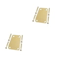 thumbnail image 4 of QualitChoice Electric Guitar Neck Plate Solid Color Replace Component Metal Guitars Board Music Instrument Accessory with Screws Golden 2Set, 4 of 6