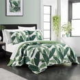 thumbnail image 4 of Palm Spring 9 or 6 Piece Quilt Set Watercolor Floral Pattern Print Bed In A Bag, 4 of 10