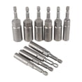 thumbnail image 3 of 20Pc 1/4 Inch Wrench Hex Bit Socket Set Deep Long 1/2 Inch Impact Drill Socket Adapter Drill Bits,20 * Drill Socket,Silver & grey, 3 of 9