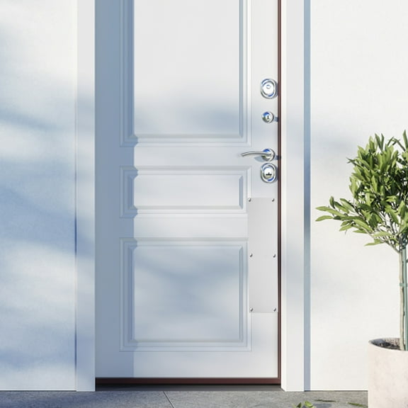 Beaupretty 1Set Metal Door Kick Plate Silver Stainless Steel Door Shield for Scratch and Impact Protection