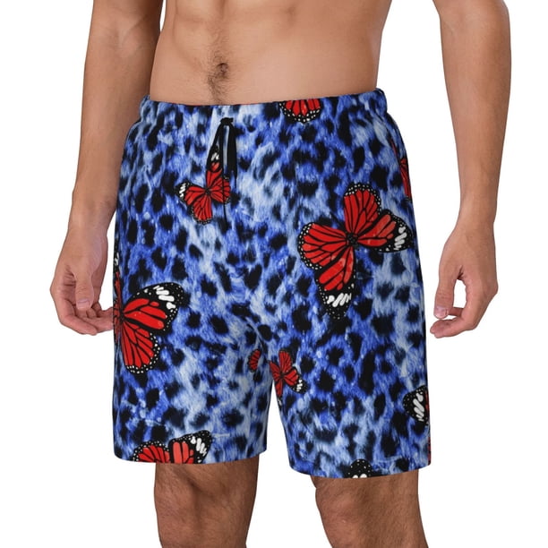 Balery Abstract Colorful Butterflies Bañador para hombre, shorts de playa de secado rápido con entrepierna y forro de compresión-X-Large