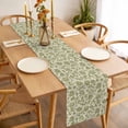 thumbnail image 3 of Green Floral Table Runner - 48 Inch Long, Kitchen Dining Table Runner Dresser Scarves, Vintage Rustic Botanical Spring Farmhouse Decor for Coffee Tables Wedding Party Banquet, 3 of 8