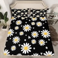 thumbnail image 2 of Homewish Rustic Groovy Daisy Full Size Sheets for Kids, Vibrant Flower Floral Bed Sheets, Kawaii Cartoon Sheet Sets, Breathable Home Decor, 4pcs, 2 of 7