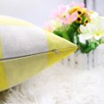 thumbnail image 3 of Juego de 2 fundas de almohada LIUYMXG de lino poliéster a cuadros de búfalo 18 x 18 pulgadas amarillo y blanco, 3 of 5
