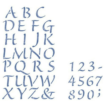 - Plaid Simply Stencil Set. Alphabet & Number, 2 Pieces