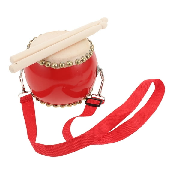 1 Set Kids Drum Set With Carry Strap And Drum Sticks Baby Drum Toy For Toddlers Small Hand Drum For Children Portable Percussion Instrument