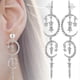 thumbnail image 4 of 2 Pairs Earrings Alloy Diamond Romantic Moon Star Fashion Jewelry Women Girls AccessoriesWhite, 4 of 5