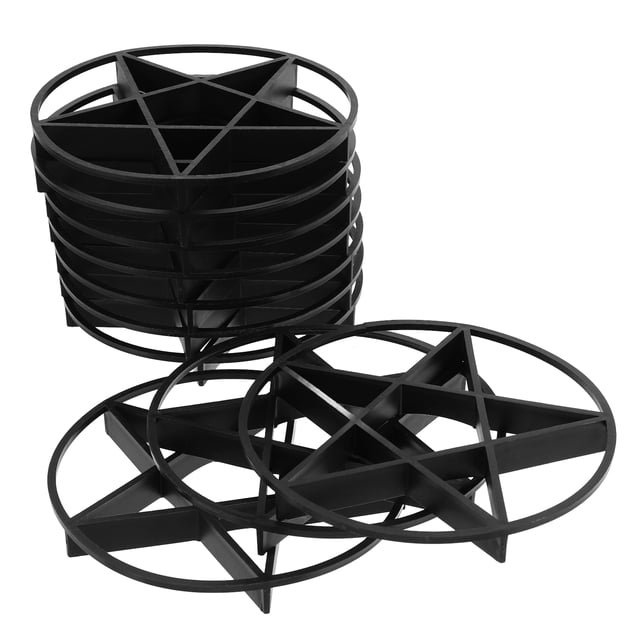 Shisuyan Flowerpot Bottom Pad Black Elevated Base 10Pcs 4.5X4.5X0.5In