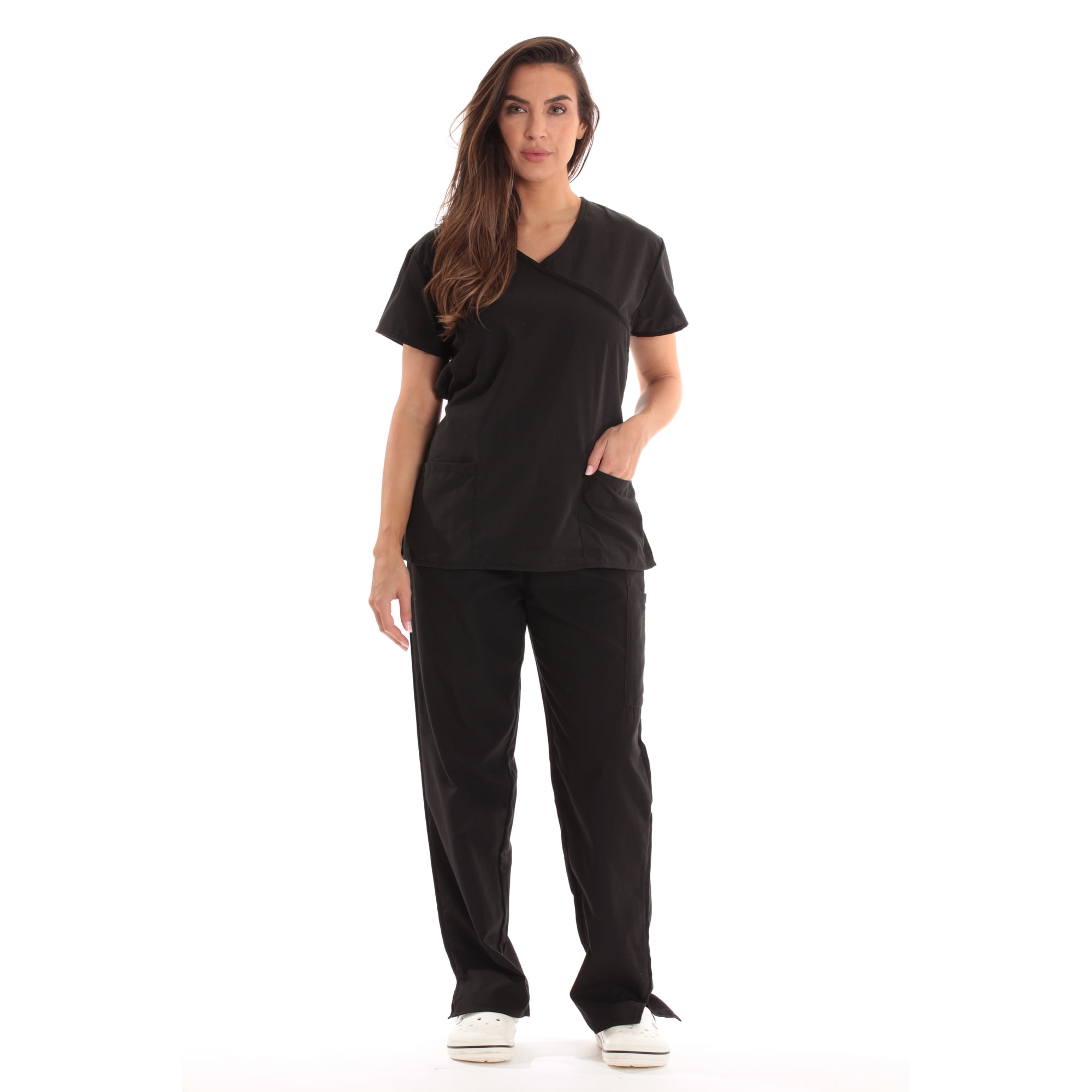 Just Love Women's Scrub Sets Medical Scrubs (Mock Wrap) - Comfortable and Professional Uniform in