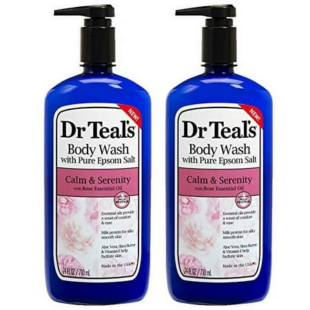 Dr Teal's Body Wash 2-Pack (48 Fl Oz Toal) Rose & Milk