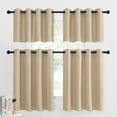 thumbnail image 7 of NICETOWN Kitchen Tiers Curtains Sets for Windows, Thermal Insulated Room Darkening Curtains Light Blocking Grommet Small Curtains for Loft Window, 52"x 24", Biscotti Beige, 2 Panels, 7 of 7