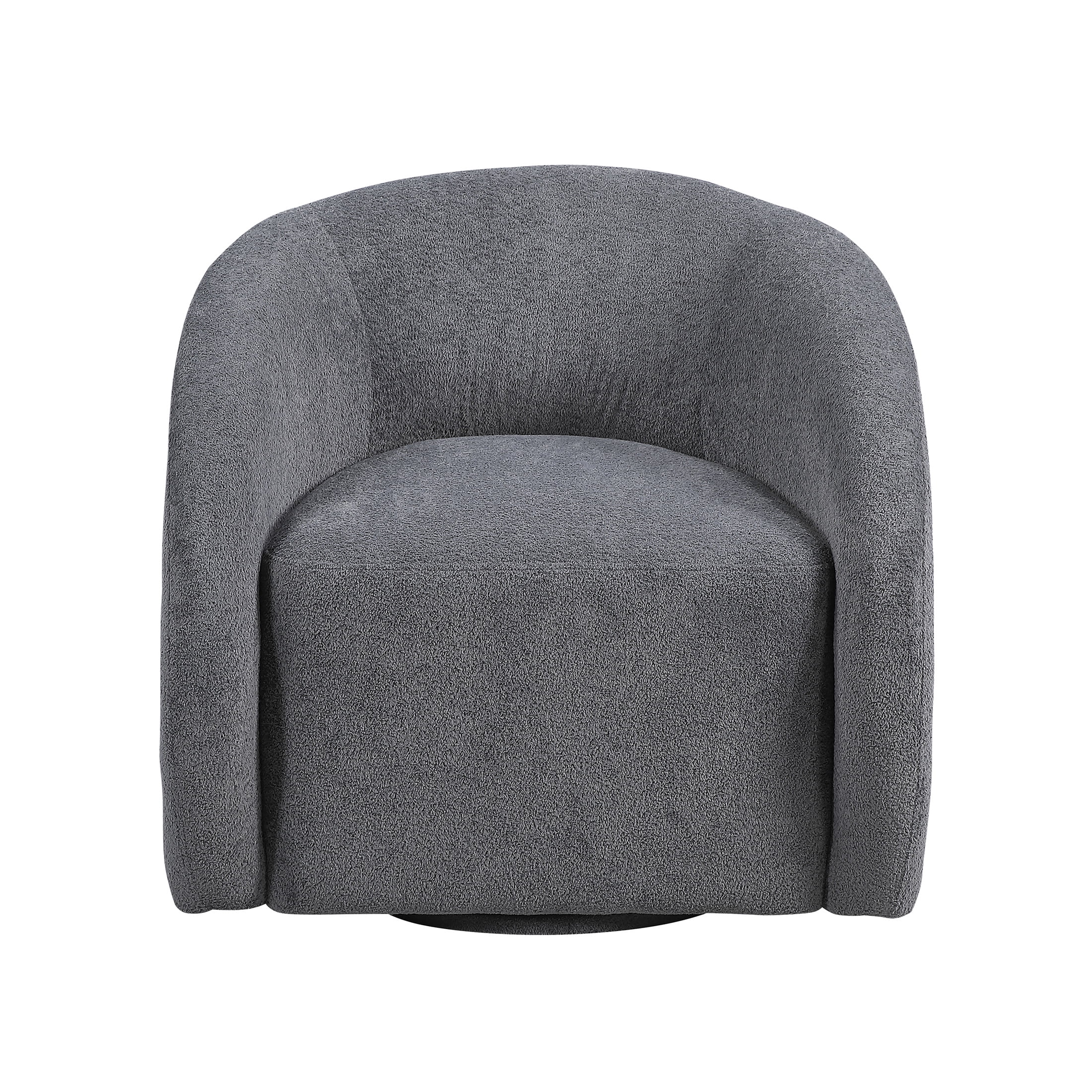 OakvillePark Lomi Contemporary Microfiber Swivel Chair, Dark Gray