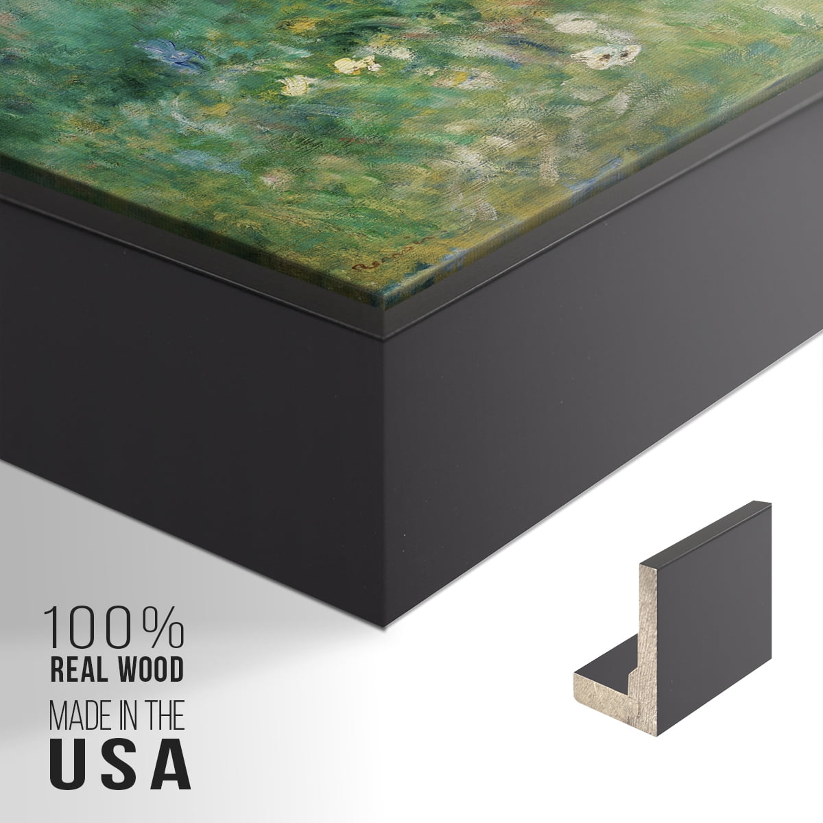 Vintage Landscape-XXIX By Wexford Home Framed in Black Wood Gallery Wrapped Canvas 17 in. x 25 in.