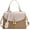 White, variant on Women's Straw Top Handle Satchel Bag PU Leather Retro Shoulder Bag Flap Casual Crossbody Fashion Handbag and Purse