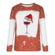 thumbnail image 4 of Gibobby Sudadera de Navidad para mujer Sudadera con capucha y estampado navideño de manga larga y cuello redondo para mujer(Rojo,M), 4 of 5